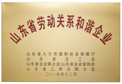 山東省勞動(dòng)關(guān)系和諧企業(yè)