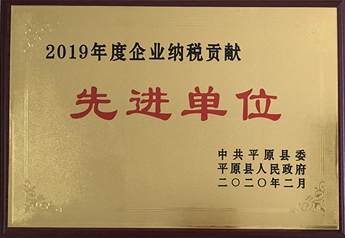 2019年度平原縣企業(yè)納稅貢獻(xiàn)先進(jìn)單位